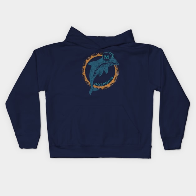 Miami Dolphins 1965 Kids Hoodie by onimod